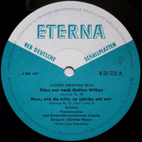 Eterna 8 20 522 - Johann Sebastian Bach, Günther Ramin - Alles N - Image 3
