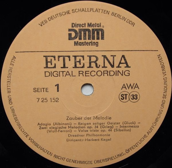 Eterna 7 25 152 - Dresdner Philharmonie, Herbert Kegel - Zauber - Image 3
