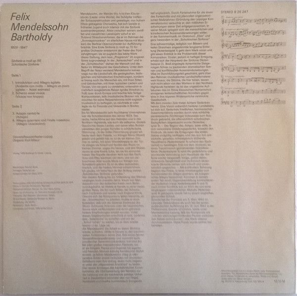 Eterna 8 26 247 - Felix Mendelssohn-Bartholdy, Gewandhausorchest - Image 2
