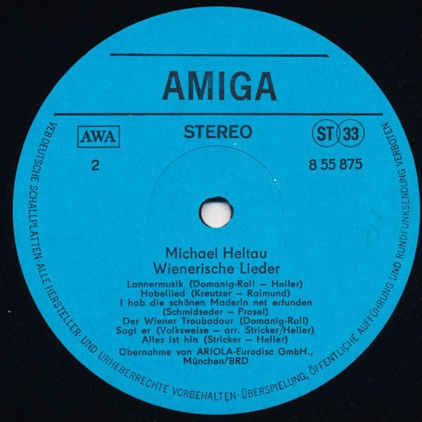 Amiga 8 55 875 - Michael Heltau - Wienerische Lieder - Image 4