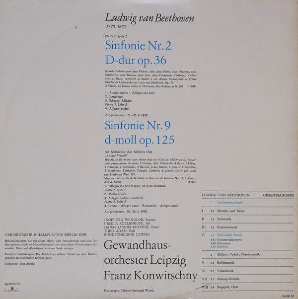 Eterna 8 25 417-418 - Ludwig van Beethoven, Ingeborg Wenglor, Ur - Image 2
