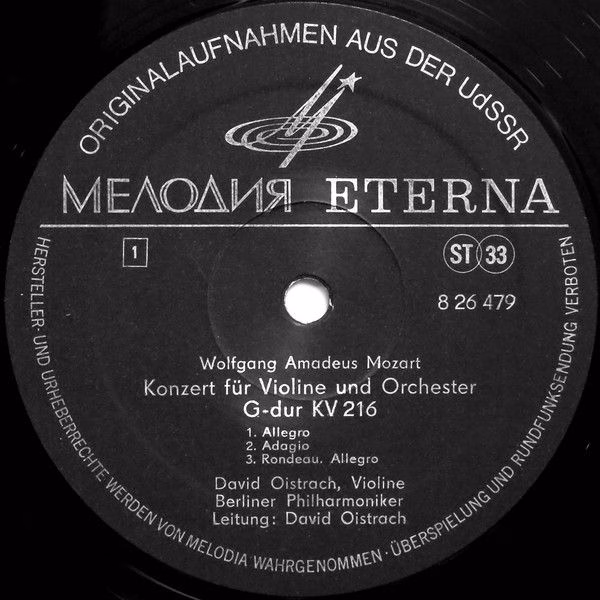 Melodia Eterna 8 26 479 - Wolfgang Amadeus Mozart, David Oistrac - Image 3