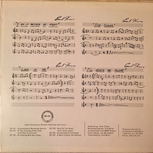 Chiaroscuro Records CR 131 - Earl Hines - Quintessential '74 - Image 3