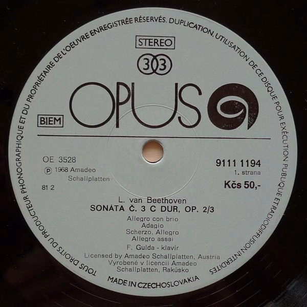 Opus 9111 1194 - Friedrich Gulda, Ludwig van Beethoven - Beethov - Image 3