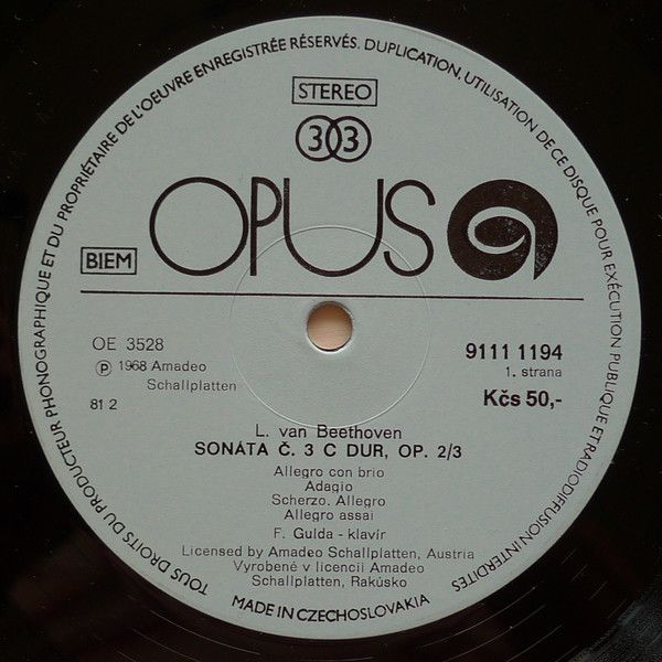 Opus 9111 1194 - Friedrich Gulda, Ludwig van Beethoven - Beethov - Image 3