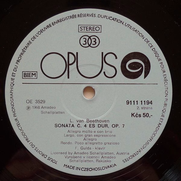 Opus 9111 1194 - Friedrich Gulda, Ludwig van Beethoven - Beethov - Image 4