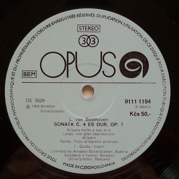 Opus 9111 1194 - Friedrich Gulda, Ludwig van Beethoven - Beethov - Image 4