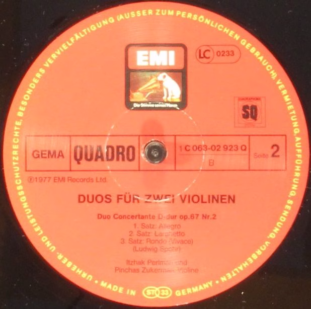 Die Stimme Seines Herrn 1 C 063-02 923 Q - Itzhak Perlman, Pinch - Image 3