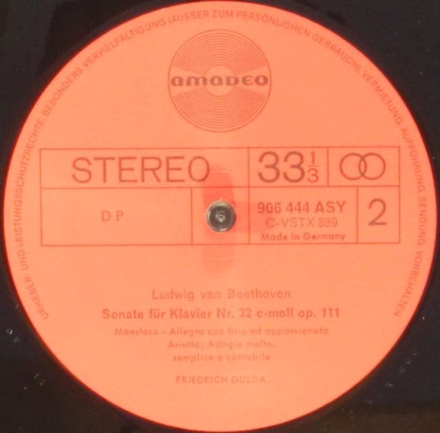 Amadeo AVRS 6444 - Ludwig van Beethoven, Friedrich Gulda - Sonat - Image 3