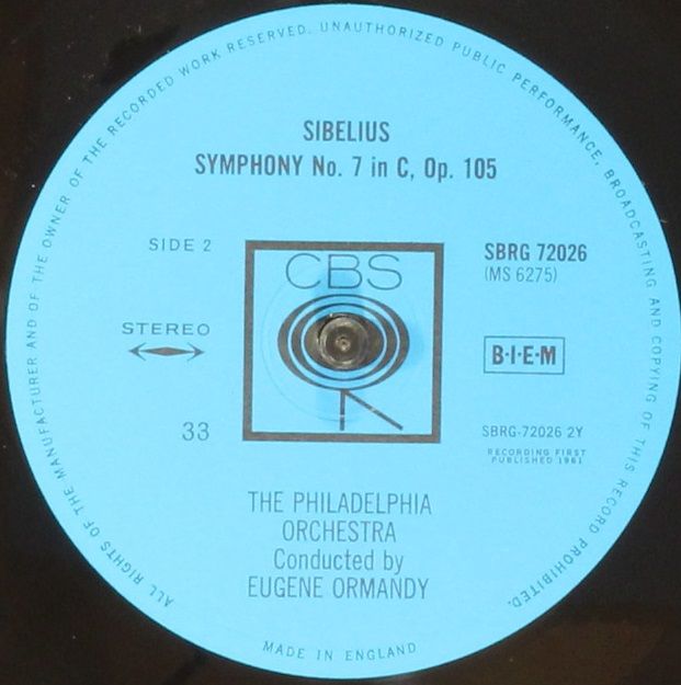 CBS SBRG 72026 - Ottorino Respighi, Jean Sibelius, The Philadelp - Image 3