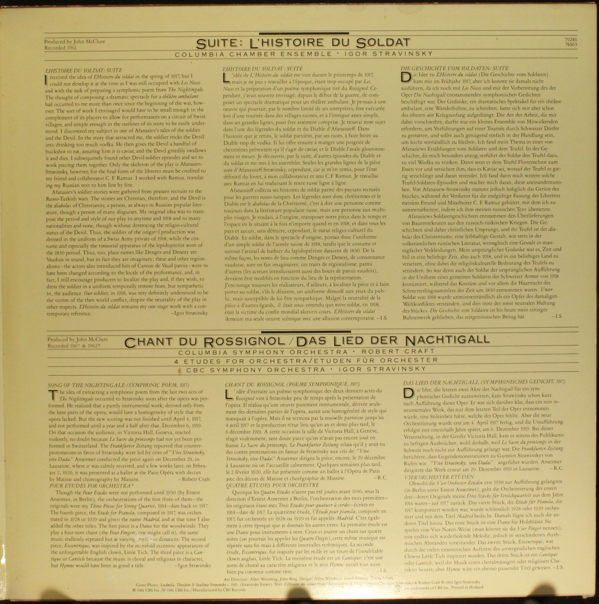 CBS Masterworks GM 31 - Igor Stravinsky, Columbia Chamber Orches - Image 3