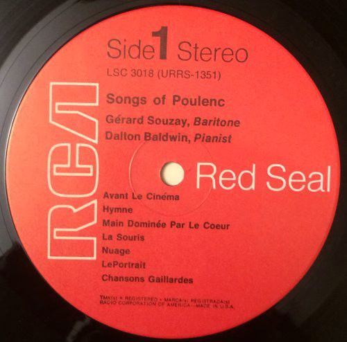 RCA Victor Red Seal LSC-3018 - Gérard Souzay, Dalton Baldwin, Fr - Image 2