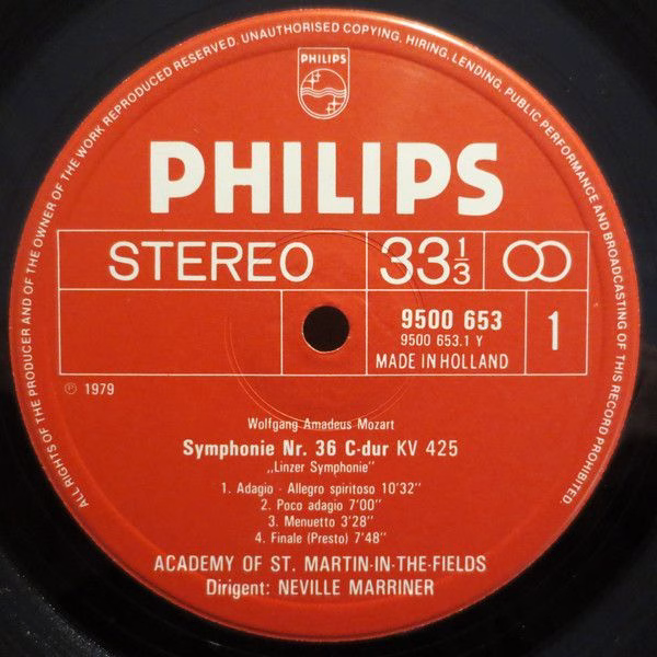 Philips 9500 653 - Wolfgang Amadeus Mozart, The Academy Of St. M - Image 3