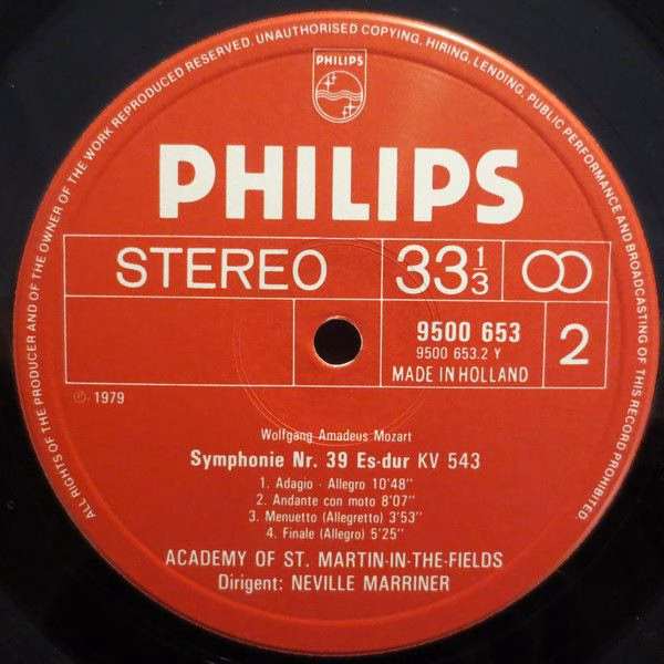 Philips 9500 653 - Wolfgang Amadeus Mozart, The Academy Of St. M - Image 4
