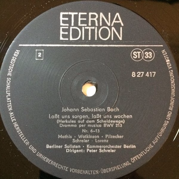 Eterna 8 27 417 - Johann Sebastian Bach, Edith Mathis, Carolyn W - Image 4