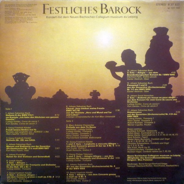 Eterna 8 27 927 - Neues Bachisches Collegium Musicum Leipzig - F - Image 2