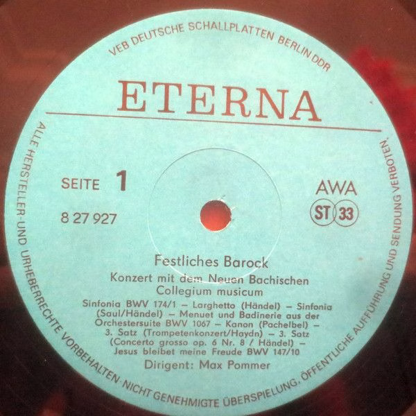 Eterna 8 27 927 - Neues Bachisches Collegium Musicum Leipzig - F - Image 3