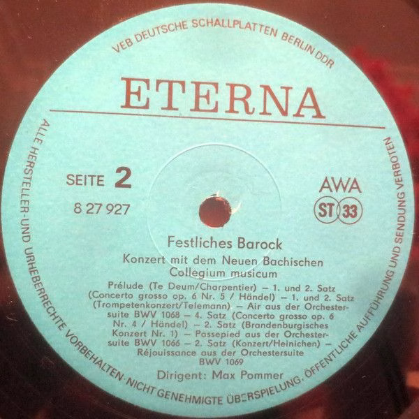 Eterna 8 27 927 - Neues Bachisches Collegium Musicum Leipzig - F - Image 4