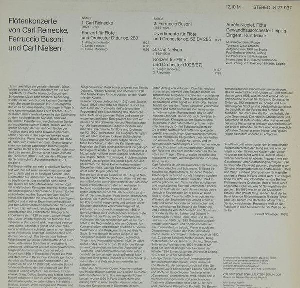 Eterna 8 27 937 - Ferruccio Busoni, Carl Nielsen, Carl Reinecke, - Image 2