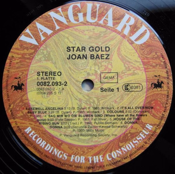 Vanguard 0082.093-2 - Joan Baez - Star Gold - Image 5
