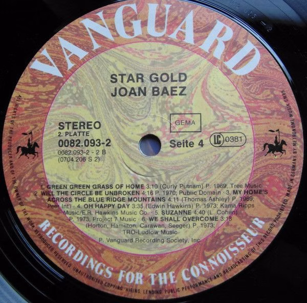 Vanguard 0082.093-2 - Joan Baez - Star Gold - Image 8