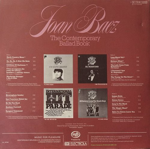 Music For Pleasure 1M 176-96 152/53 - Joan Baez - The Contempora - Image 2