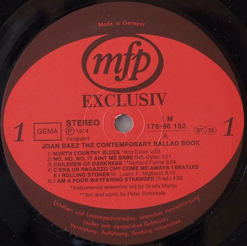 Music For Pleasure 1M 176-96 152/53 - Joan Baez - The Contempora - Image 3