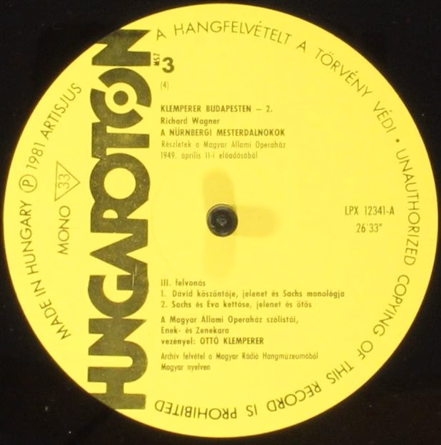 Hungaroton LPX 12340-41 - Richard Wagner, Otto Klemperer, György - Image 8