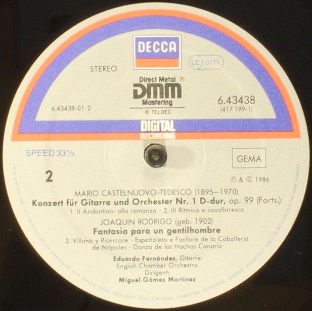 DECCA 6.43438 AZ - Joaquín Rodrigo, Mario Castelnuovo-Tedesco, E - Image 4