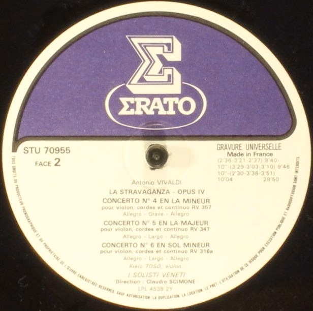Erato STU 70955/6 - Antonio Vivaldi, I Solisti Veneti, Claudio S - Image 8