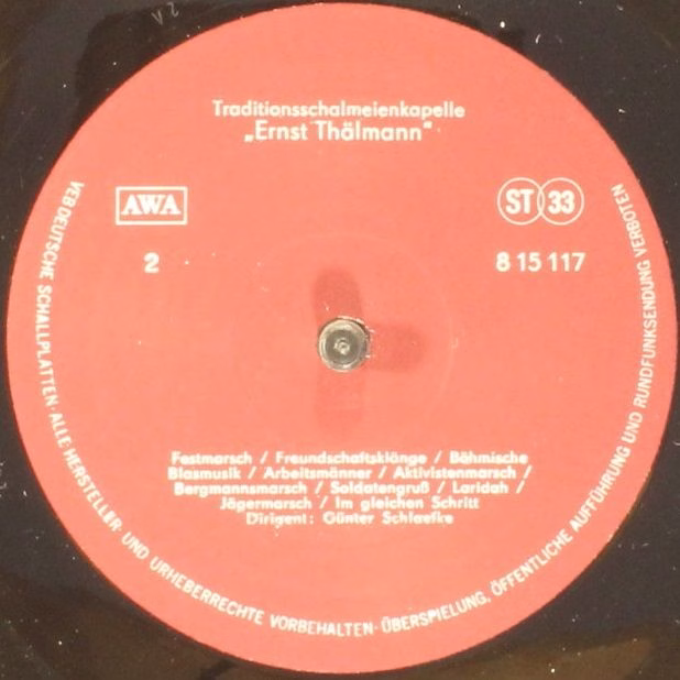 Not On Label 8 15 117 - Traditionsschalmeienkapelle "Ernst Thälm - Image 4