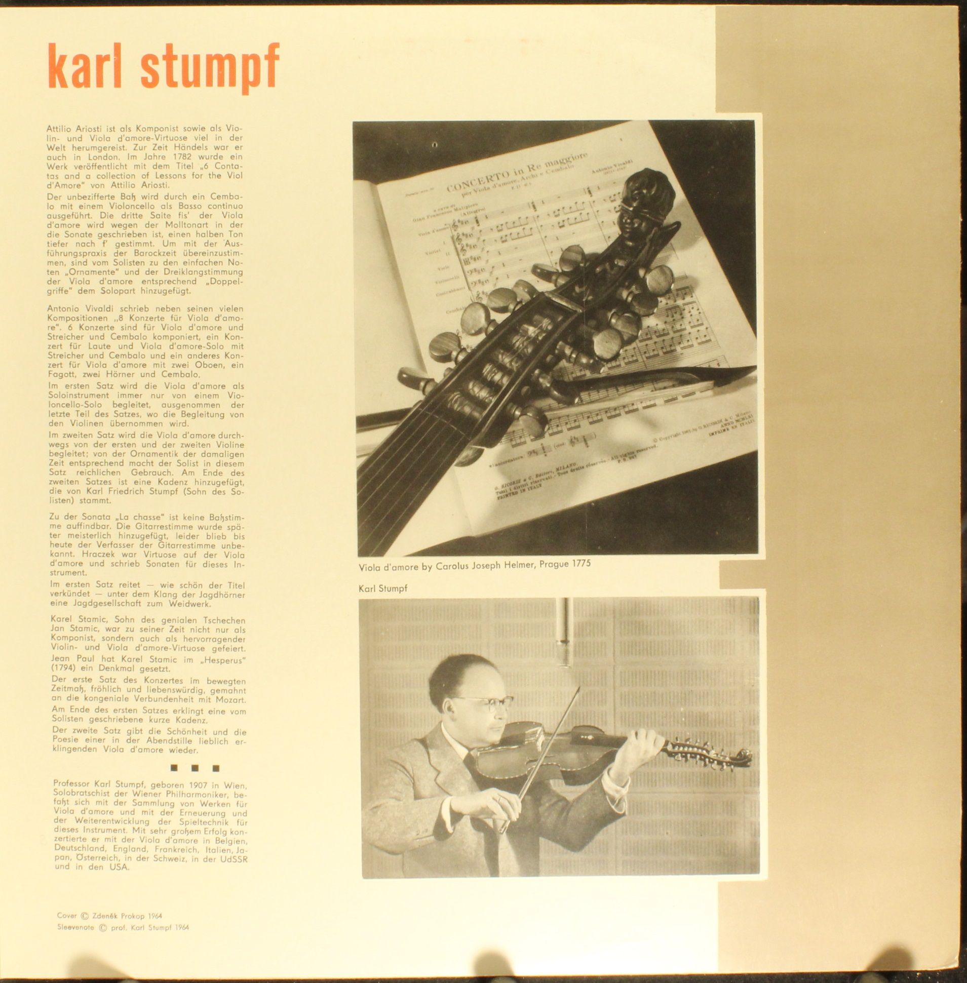 Supraphon SUA 10568 - Attilio Ariosti, Antonio Vivaldi, Pater An - Image 3