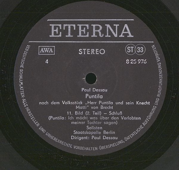 Eterna 8 25 975 - 976 - Paul Dessau, Bertolt Brecht, Reiner Süß, - Image 4