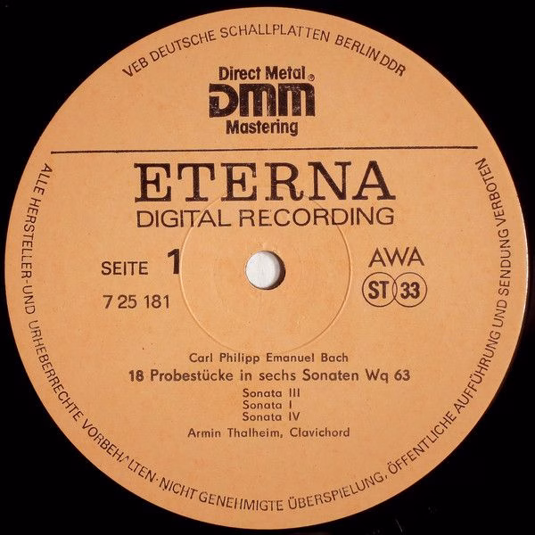 Eterna 7 25 181 - Carl Philipp Emanuel Bach, Armin Thalheim - 18 - Image 3