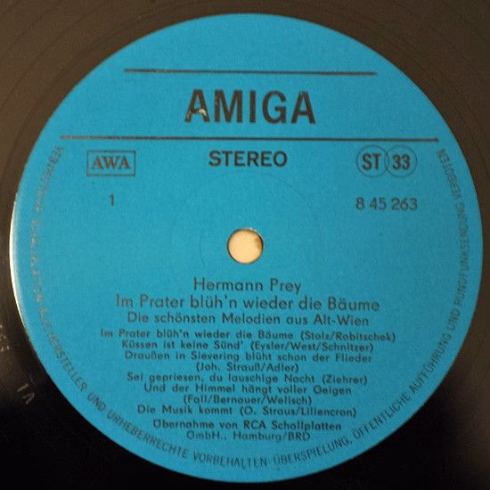 Amiga 8 45 263 - Hermann Prey - Im Prater Blüh'n Wieder Die Bäum - Image 2