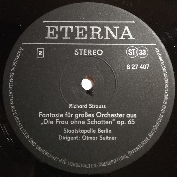 Eterna 827 407 - Hans Pfitzner, Richard Strauss, Rundfunk-Sinfon - Image 4