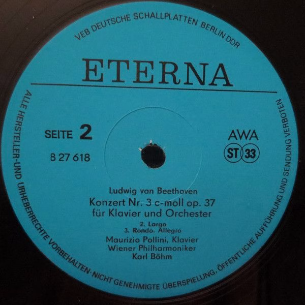 Eterna 8 27 618 - Ludwig van Beethoven, Maurizio Pollini, Wiener - Image 4