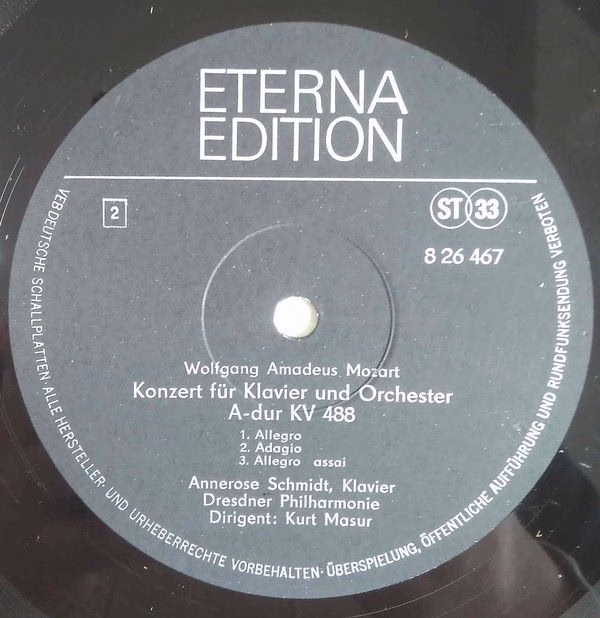 Eterna 8 26 467 - Wolfgang Amadeus Mozart, Annerose Schmidt, Dre - Image 4