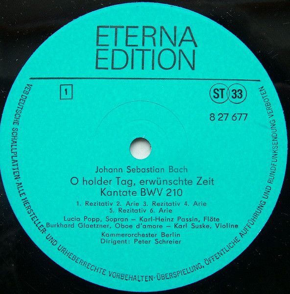 Eterna 8 27 677 - Johann Sebastian Bach - O Holder Tag, Erwünsch - Image 3