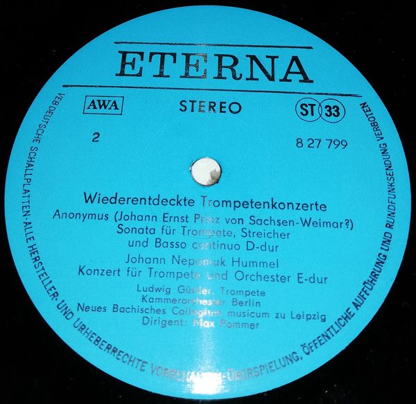 Eterna 8 27 799 - Ludwig Güttler, Neues Bachisches Collegium Mus - Image 4