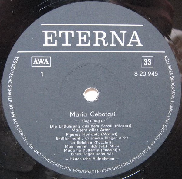 Eterna 8 20 945 - Maria Cebotari - Maria Cebotari, Sopran - Image 3