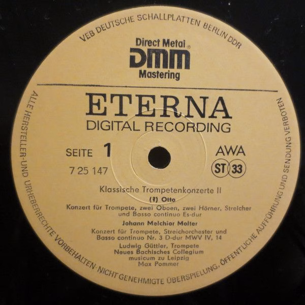Eterna 7 25 147 - Ludwig Güttler, Luigi Otto, Johann Melchior Mo - Image 3