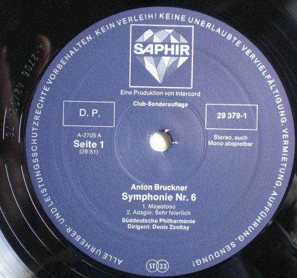 Saphir 29 379-5 - Anton Bruckner, Süddeutsche Philharmonie, Deni - Image 3