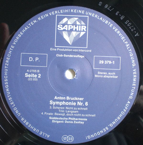 Saphir 29 379-5 - Anton Bruckner, Süddeutsche Philharmonie, Deni - Image 4