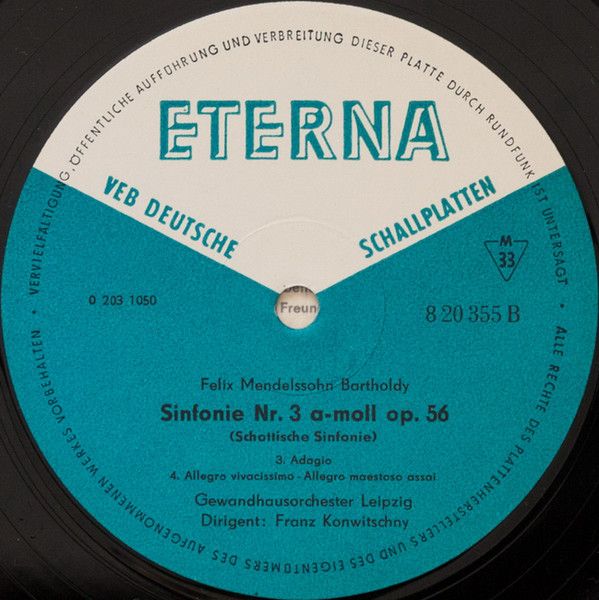 Eterna 8 20 355 - Felix Mendelssohn-Bartholdy, Gewandhausorchest - Image 4
