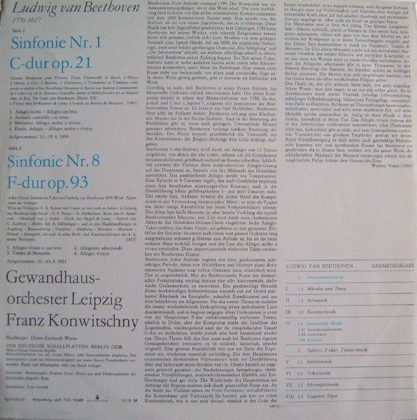 Eterna 8 25 411 - Ludwig van Beethoven, Gewandhausorchester Leip - Image 2