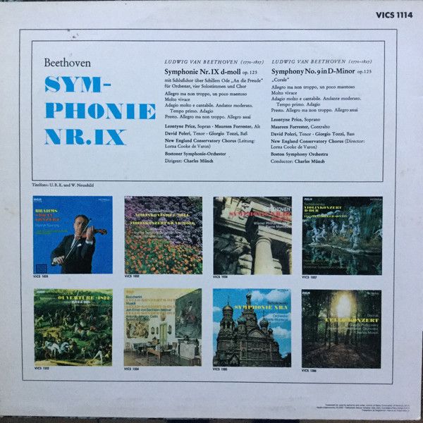 RCA Victrola VICS 1114 - Ludwig Van Beethoven, Leontyne Price, M - Image 2