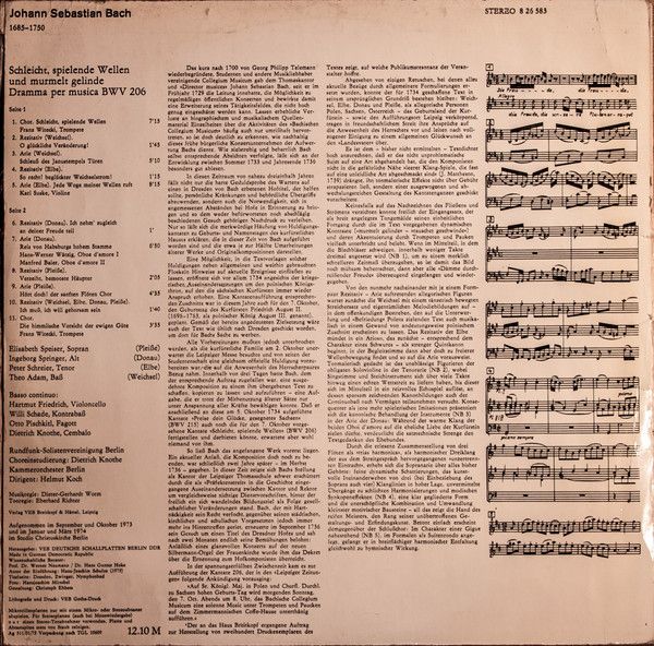 Eterna 8 26 583 - Johann Sebastian Bach - Kantaten - Schleicht, - Image 2