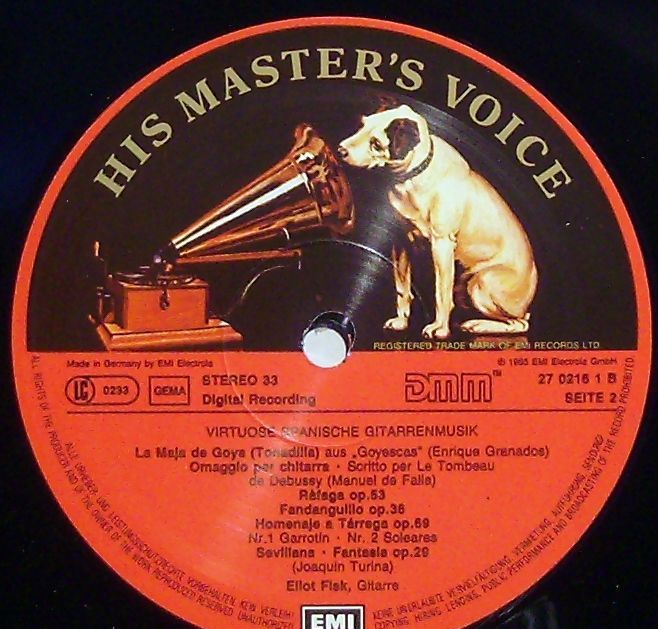 His Master's Voice Digital 27 0216 1 - Eliot Fisk - Guitarra Esp - Image 3