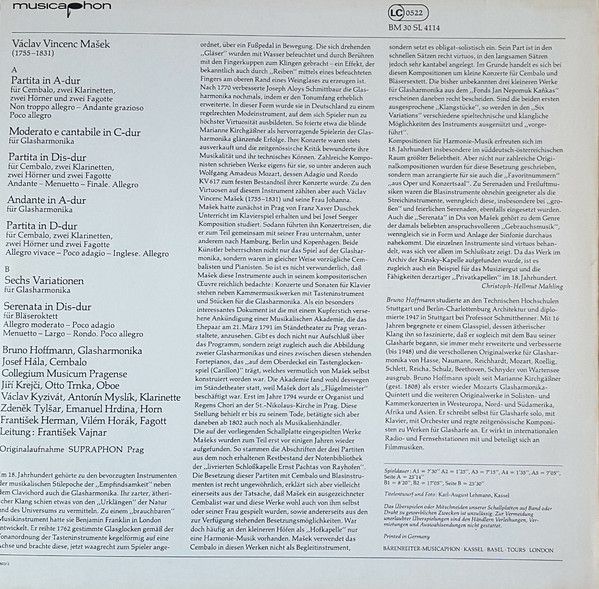 Musicaphon BM 30 SL 4114 - Václav Vincenc Mašek, Bruno Hoffmann, - Image 2